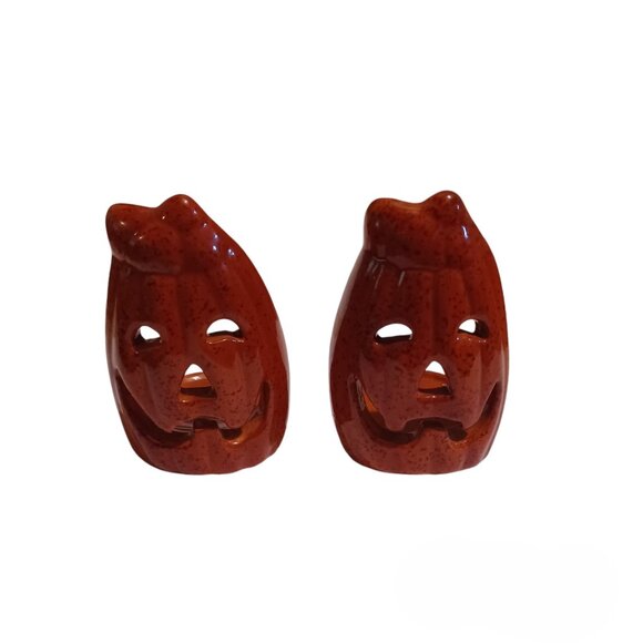 Pumpkin Tealight Holders Halloween Decor (Set of 2) - Picture 1 of 5
